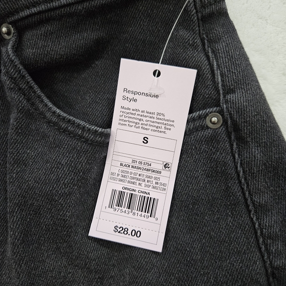 wild fable Cargo Denim Midi Skirt with Slit in Black Women’s Size XS & S - Picture 7 of 8